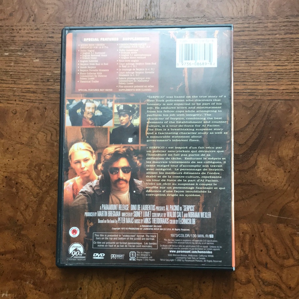🍿3/$15🍿Serpico DVD with Al Pacino - Picture 3 of 3